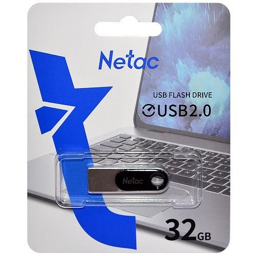 32GB USB 2.0 Flash Drive NETAC U278 черный/серебро (NT03U278N-032G-20PN)