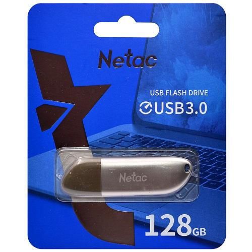 128GB USB 3.0 Flash Drive NETAC U352 серебро (NT03U352N-128G-30PN)