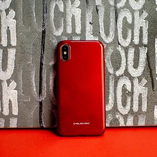 Чехол - накладка совместим с Samsung Galaxy A11/M11 SM-A115F MOLAN CANO Jelly Shine силикон красный
