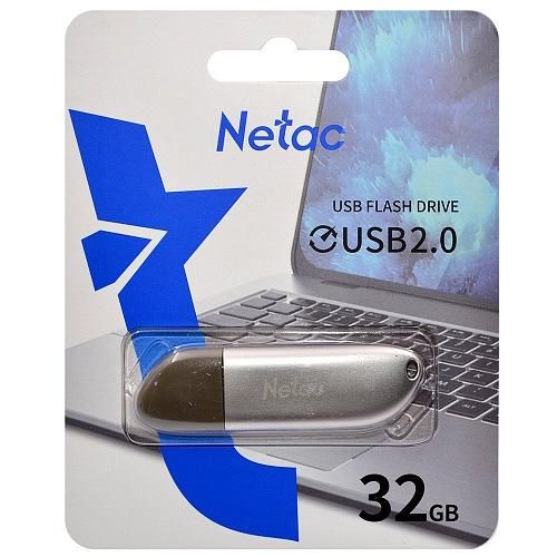 32GB USB 2.0 Flash Drive NETAC U352 серебро (NT03U352N-032G-20PN)
