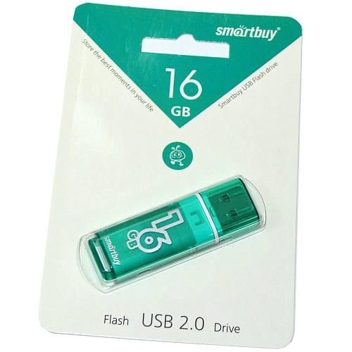 16GB USB 2.0 Flash Drive SmartBuy Glossy зеленый (SB16GBGS-G)