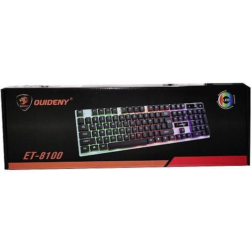 Клавиатура проводная ET-8100 черно-белый + подсветка