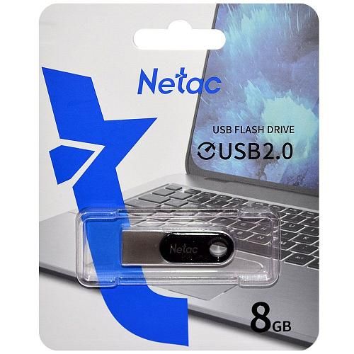 8GB USB 2.0 Flash Drive NETAC U278 черный/серебро (NT03U278N-008G-20PN)