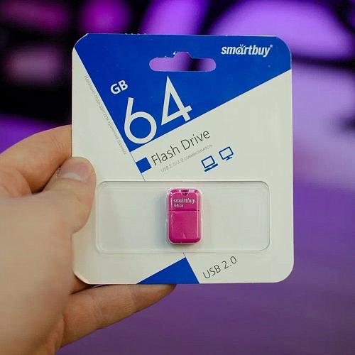 64GB USB 2.0 Flash Drive SmartBuy Art розовый (SB64GBAP)