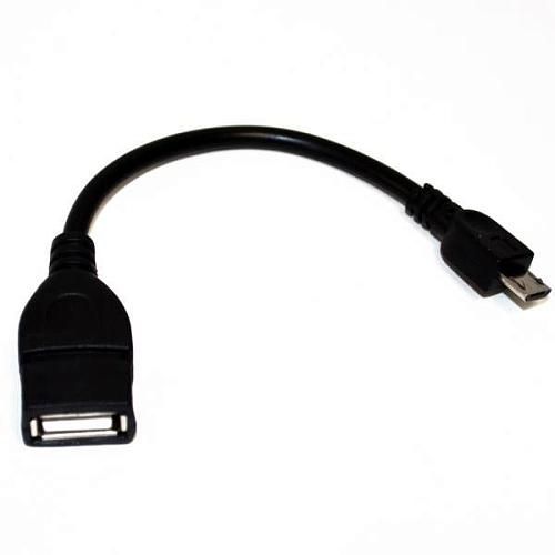 Кабель USB OTG - micro USB черный (упаковка пакет)