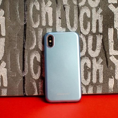 Чехол - накладка совместим с iPhone Xr MOLAN CANO Jelly Shine силикон голубой
