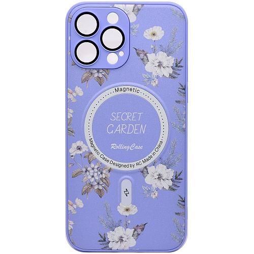 Чехол - накладка совместим с iPhone 12 Pro Max (6.7") "Flowers" c Magsafe силикон + пластик Вид 5