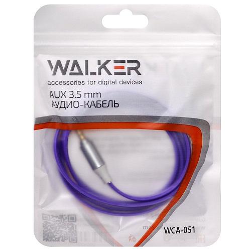 Кабель AUX WALKER WCA-051 фиолетовый (1м) /пакет/