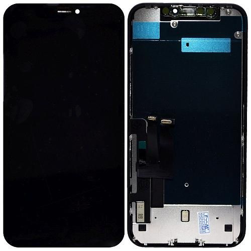 Дисплей совместим с iPhone Xr + тачскрин + рамка черный 