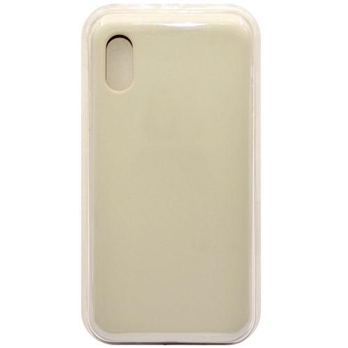 Чехол - накладка совместим с iPhone X/Xs "Soft Touch" молочный 11 /с логотипом/