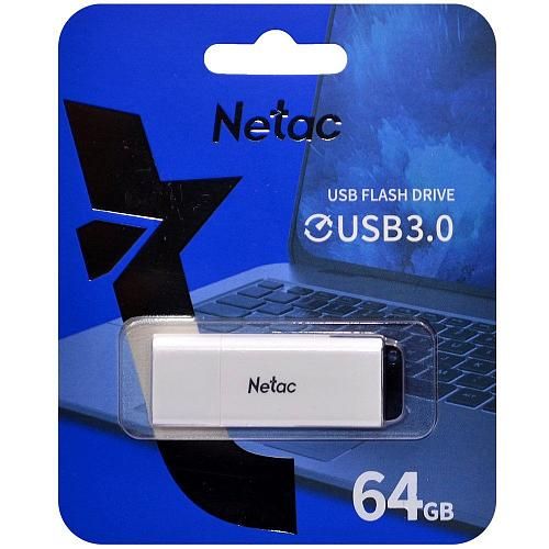 64GB USB 3.0 Flash Drive NETAC U185 белый (NT03U185N-064G-30WH)