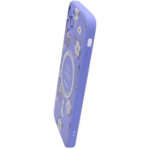 Чехол - накладка совместим с iPhone 11 Pro (5.8") "Flowers" c Magsafe силикон + пластик Вид 5