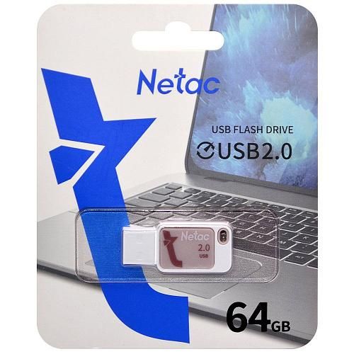 64GB USB 2.0 Flash Drive NETAC UA31 розовый (NT03UA31N-064G-20PK)