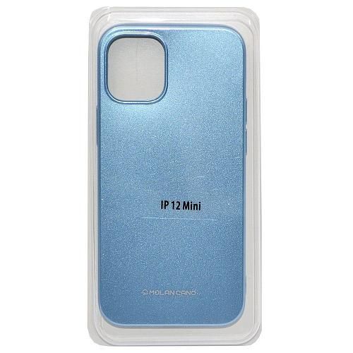 Чехол - накладка совместим с iPhone 12 mini (5.4") MOLAN CANO Jelly Shine силикон голубой
