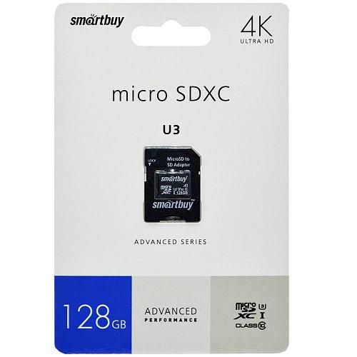 128GB SmartBuy MicroSDXC UHS-I U3 V30 A1 class 10