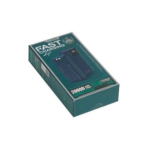 Аккумулятор внешний 20000mA REMAX RPP-513 (USB вых 3,0A/Micro USB, Type-C, Lightning, QC 22.5W, PD 20W) синий