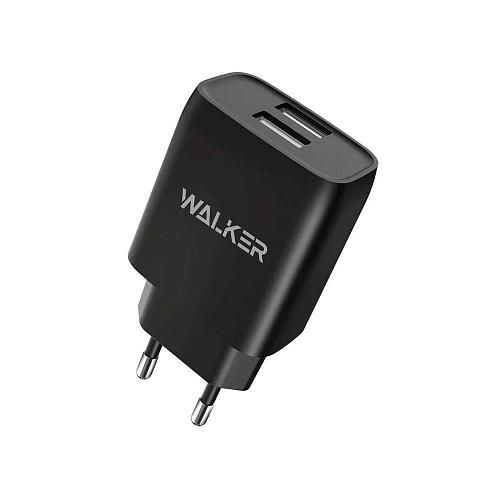 СЗУ USB 2,1A (2USB) WALKER WH-31 черный