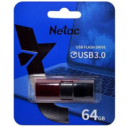 64GB USB 3.0 Flash Drive NETAC U182 красный (NT03U182N-064G-30RE)