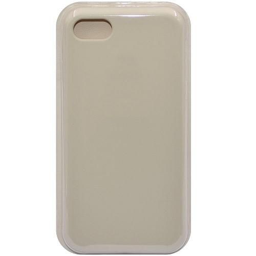 Чехол - накладка совместим с iPhone 7/8/SE "Soft Touch" молочный 11 /с логотипом/