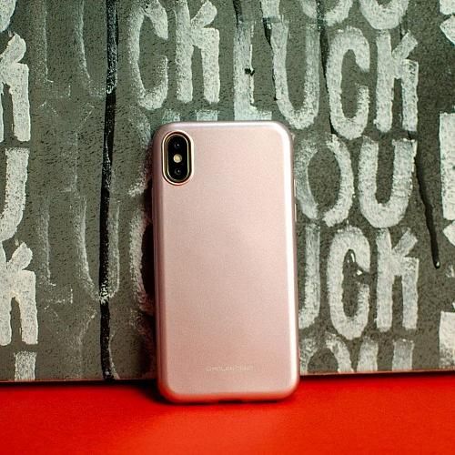 Чехол - накладка совместим с iPhone Xr MOLAN CANO Jelly Shine силикон розовое золото
