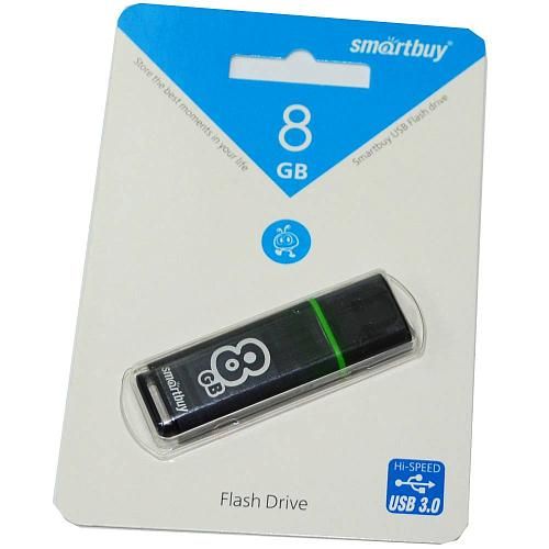 8GB USB 3.0 Flash Drive SmartBuy Glossy темно-серый (SB8GBGS-DG)