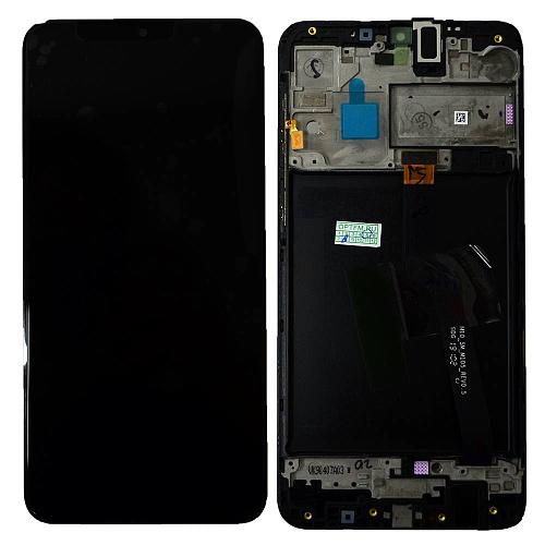 Дисплей совместим с Samsung SM-A105F/Galaxy A10 (2019) + тачскрин в рамке черный Oриг 100% Service Pack
