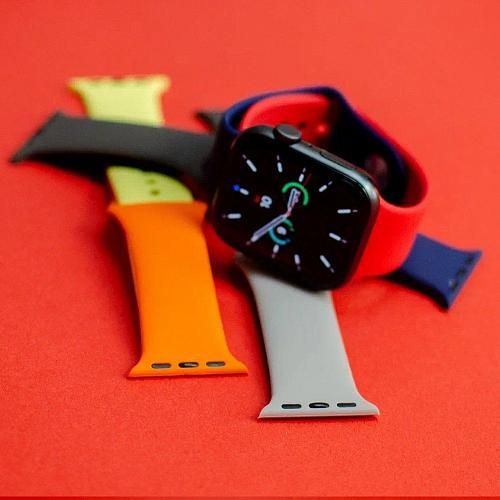 Ремешок совместим с Apple Watch (42/44/45/49 мм) DOTFES S03 желто-оранжевый