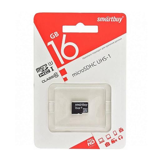 16GB SmartBuy MicroSDHC UHS-I U1 class 10 без адаптера