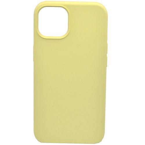 Чехол - накладка совместим с iPhone 13 (6.1") "Soft Touch" светло-желтый /без лого/