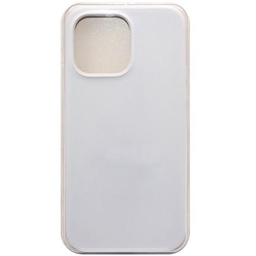 Чехол - накладка совместим с iPhone 14 Pro Max "Soft Touch" белый 10 /с логотипом/