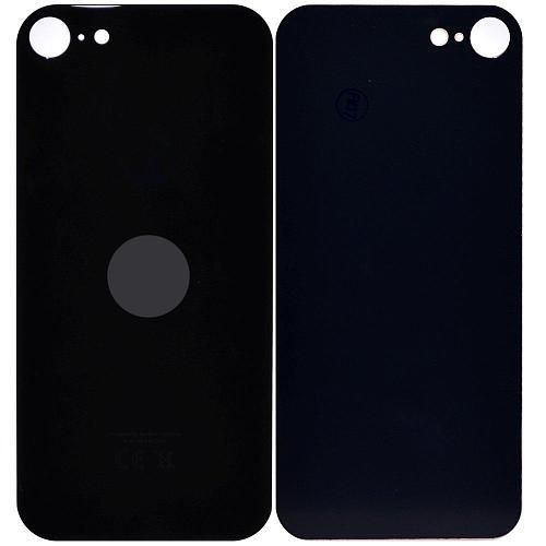 Стекло задней крышки совместим с iPhone SE 2020 orig Factory черный /увеличенный вырез камеры/
