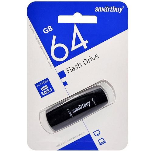 64GB USB 3.0/3.1 Flash Drive SmartBuy Scout черный (SB064GB3SCK)