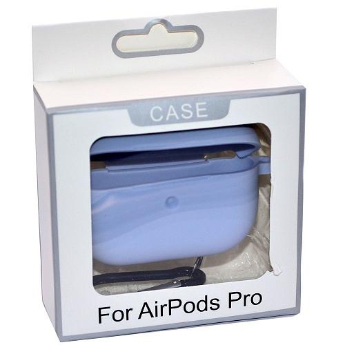 Чехол для AirP Pro силикон с карабином голубой