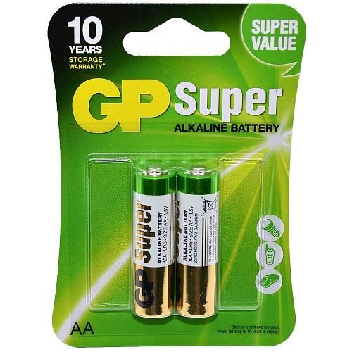 Батарейка AA LR6 алкалиновая GP Super (блистер/2шт)