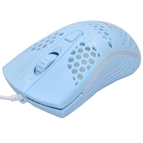 Мышь проводная игровая T-WOLF V15 голубой