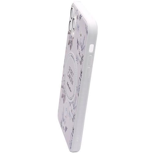 Чехол - накладка совместим с iPhone 11 Pro Max (6.5") "Flowers" c Magsafe силикон + пластик Вид 3