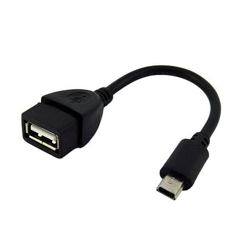 Кабель USB OTG - mini USB WALKER черный