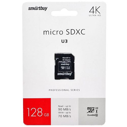 128GB SmartBuy MicroSDHC Pro UHS-I U3 class 10