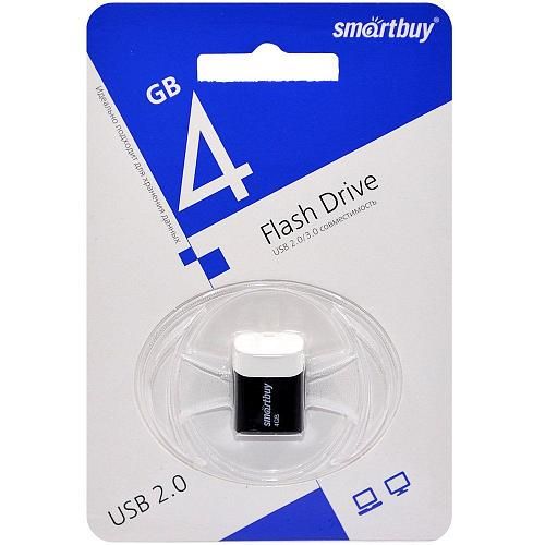 4GB USB 2.0 Flash Drive SmartBuy Lara черный (SB4GBLara-K)