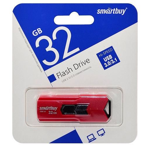 32GB USB 3.0 Flash Drive SmartBuy Stream красный (SB32GBST-R3)