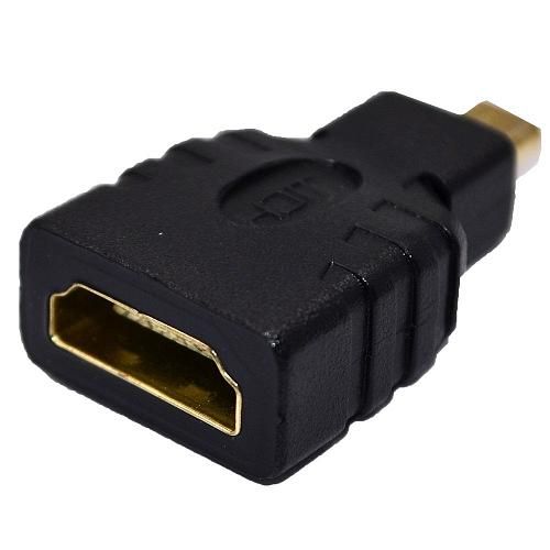 Переходник HDMI (micro HDMI) - HDMI F черный 
