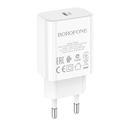 СЗУ [USB-C(1), 3A, 20W, PD] BOROFONE BA65A бел.