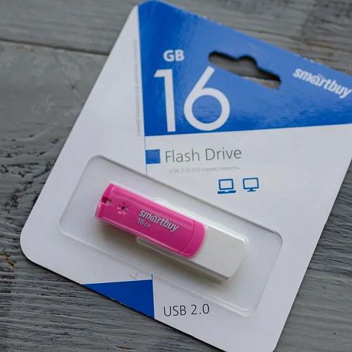 16GB USB 2.0 Flash Drive SmartBuy Diamond розовый (SB16GBDP)