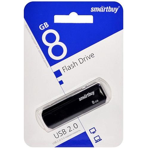 8GB USB 2.0 Flash Drive SmartBuy Clue черный (SB8GBCLU-K)
