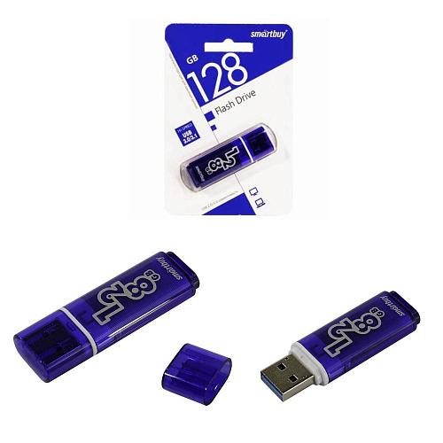 128GB USB 3.0/3.1 Flash Drive SmartBuy Glossy темно-синий (SB128GBGS-DB)