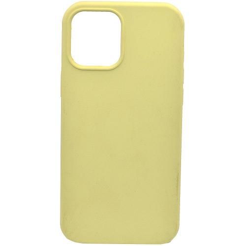 Чехол - накладка совместим с iPhone 12 Pro Max (6.7") "Soft Touch" светло-желтый /без лого/