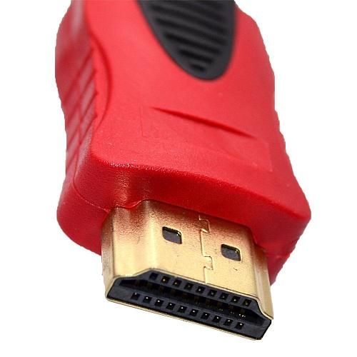 Кабель HDMI красно-черный (5м)