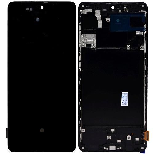 Дисплей совместим с Samsung SM-A715F/Galaxy A71 + тачскрин + рамка черный OLED 