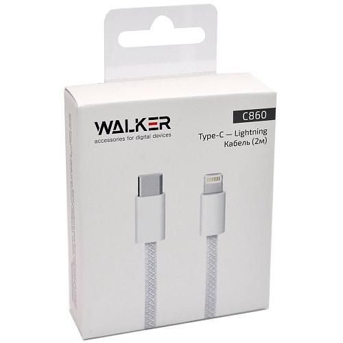 Кабель USB TYPE-C - Lightning 8-pin WALKER C860 PD30W белый (2м)