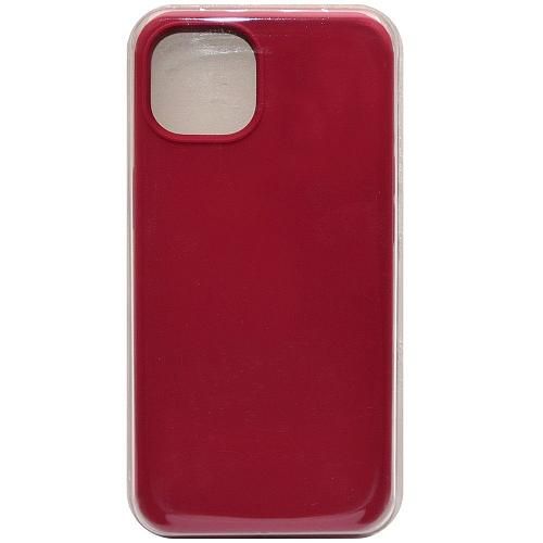 Чехол - накладка совместим с iPhone 13 (6.1") "Soft Touch" бордовый 25 /с логотипом/